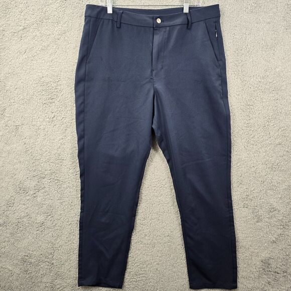 &Collar Men's Performance Stretch Dress Pants Size 36 X 30 Spandex Blend Blue - Picture 1 of 12
